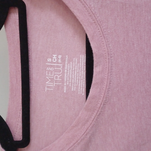 Heathered pink long sleeve shirt crew neck size small *flawed* - Picture 3 of 15